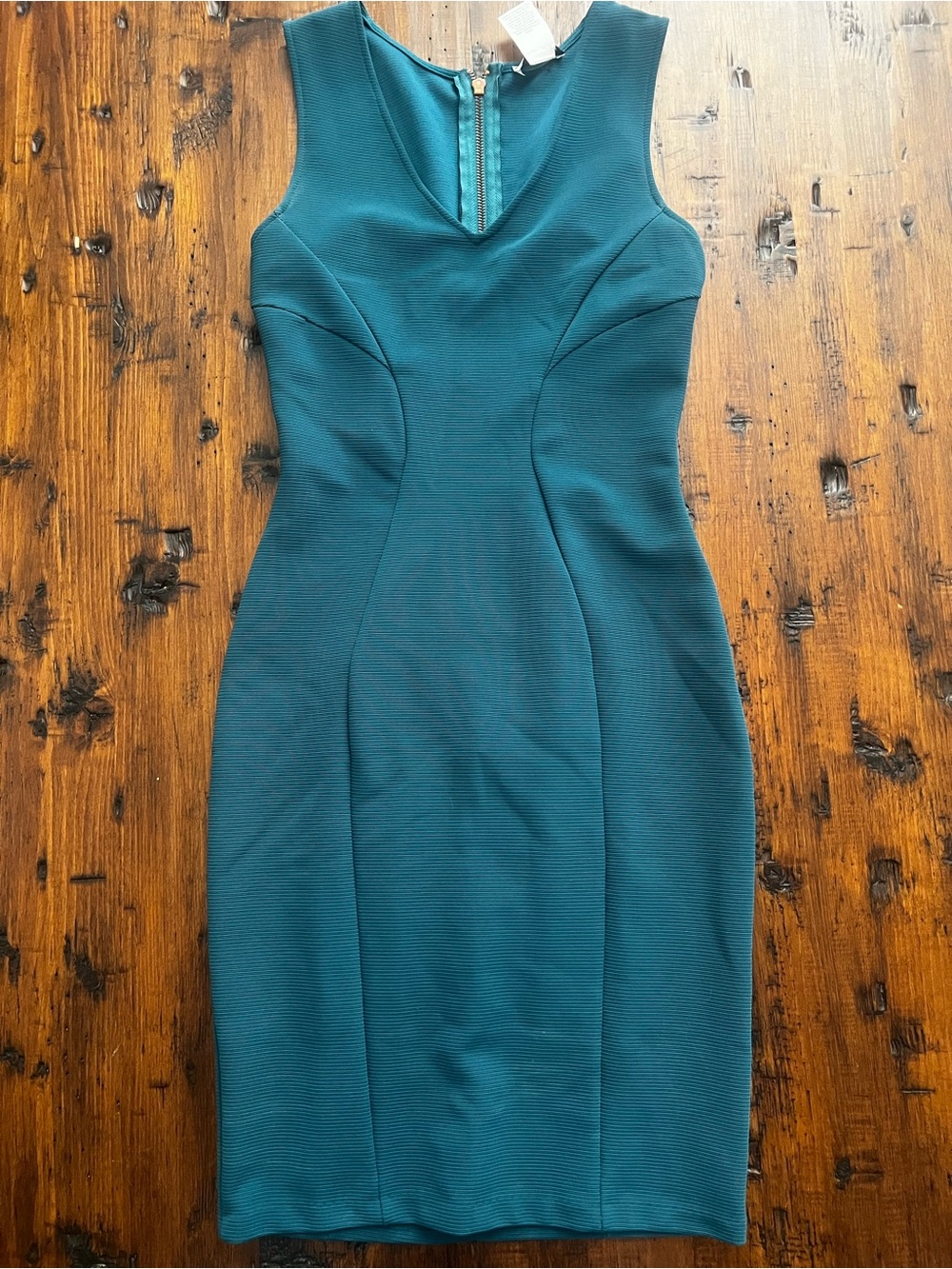 Bar III Teal Sheath Dress with Back Zip